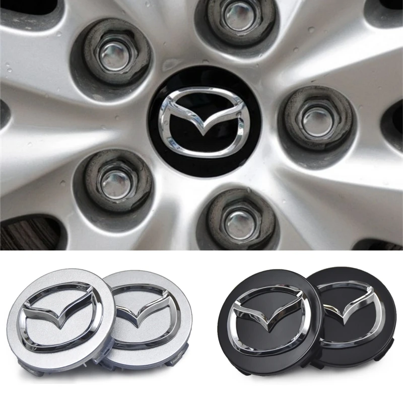 

52/56/60MM Car Wheel Tire Center Hubcap Cover for Mazda 3 6 CX5 MX5 CX30 323 626 CX9 Miata Atenza Axela RX8 RX7 Protege MS Speed