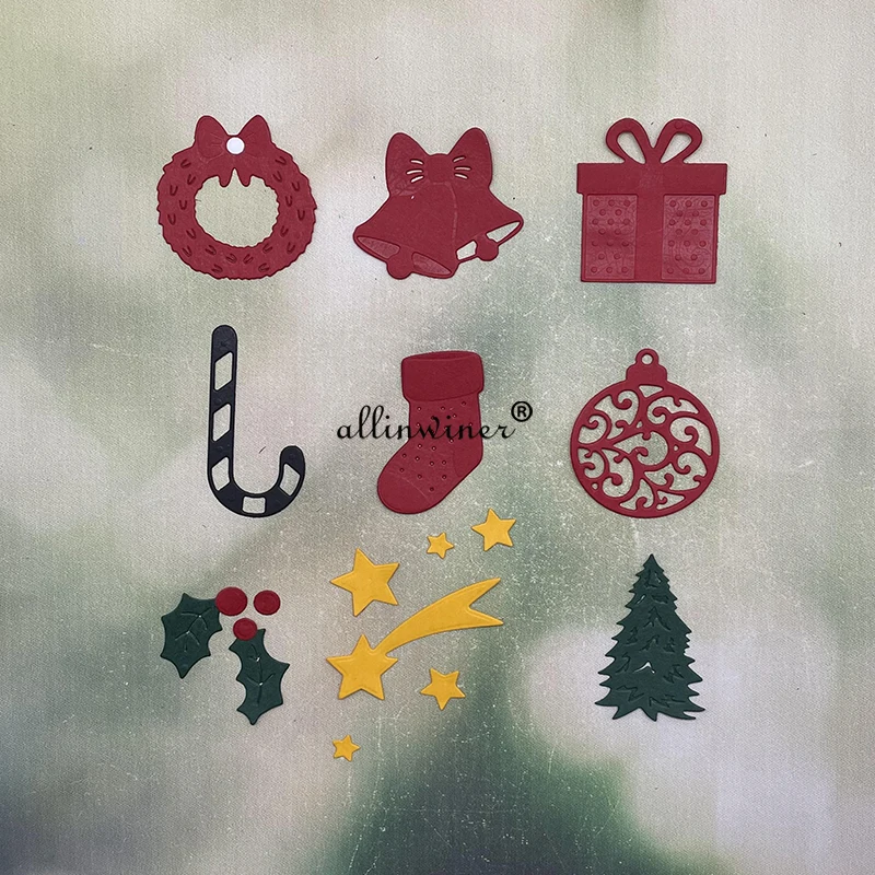 

Рождественская серия, металлические Вырубные штампы, трафареты, вырезанные для DIY скрапбукинга, альбома, бумаги, тиснения