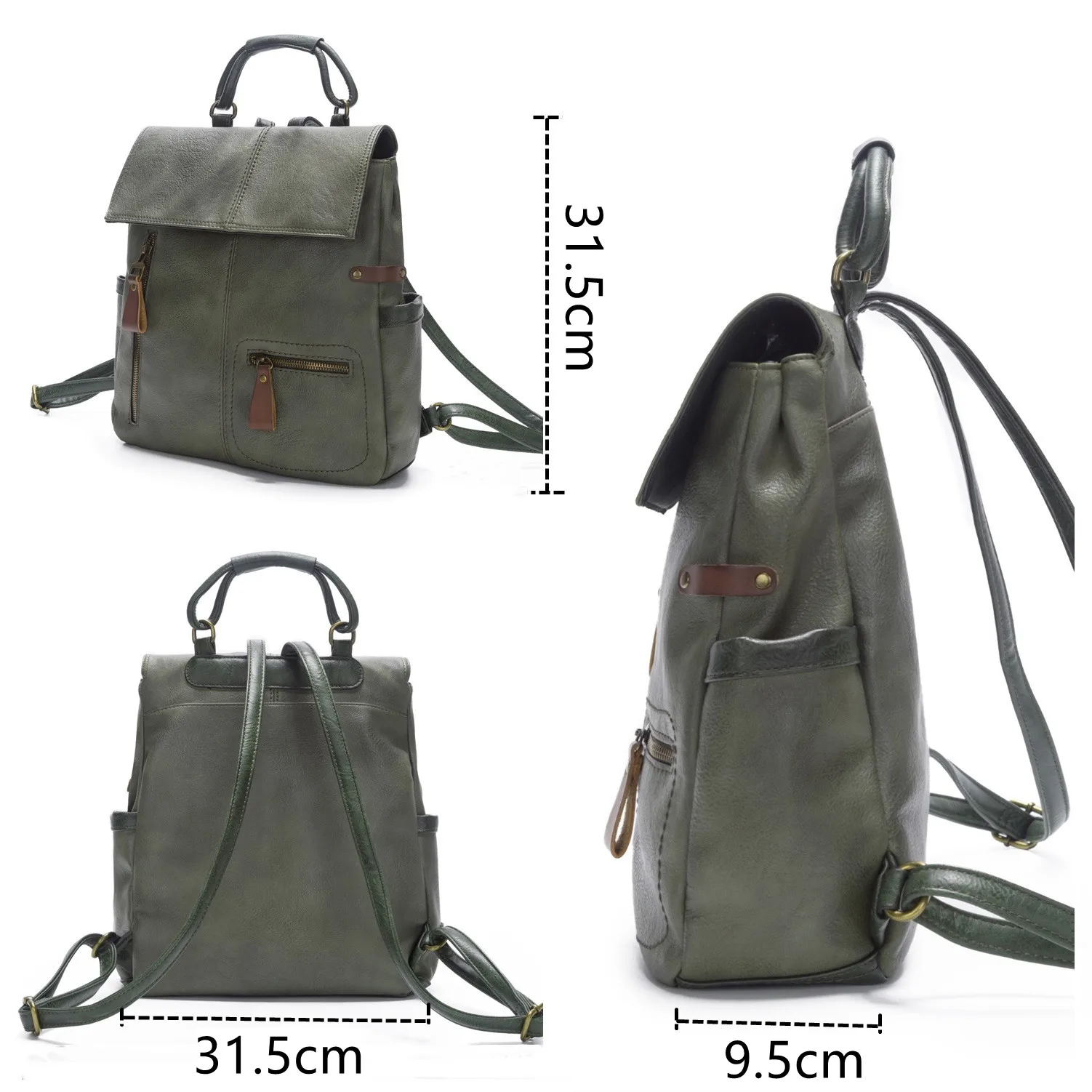 Fashion Forward Wilslat Femal Backpack Purse Leather Anti-theft Casual Shoulder Bag Mochilas Satchel Bolso