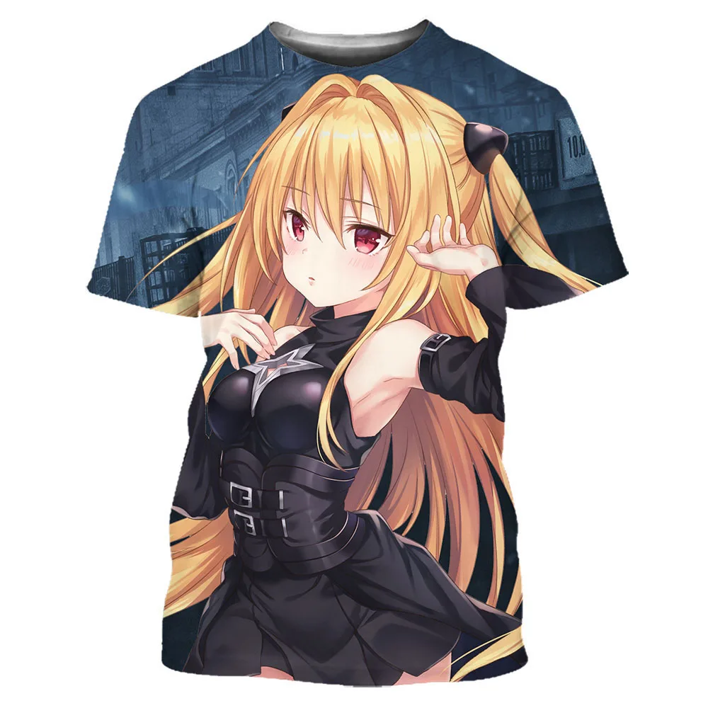 Летние футболки To Love Ru, уличная одежда с 3D принтом для девочек и мужчин, модная футболка большого размера, Детские футболки в стиле Харадзюку, топы, одежда