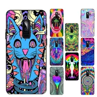colourful psychedelic trippy art phone case for samsung s20 lite s21 s10 s9 plus for redmi note8 9pro for huawei y6 cover