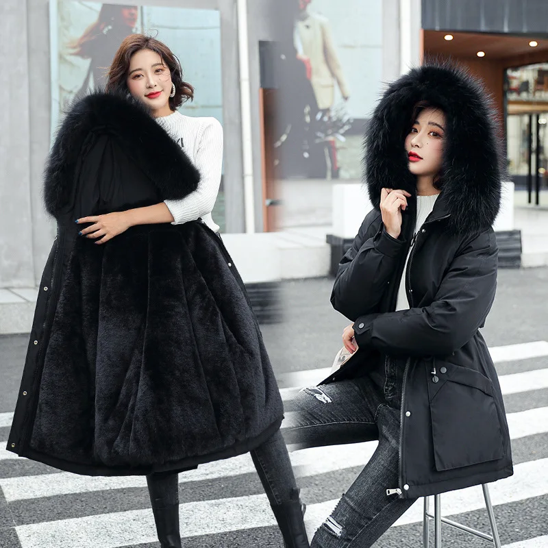 Winter New Pie Jacket Women's Jacket Coat Wool Fleece Lining Thick Warm Down Padded Jacket Women's Korean Style Coat