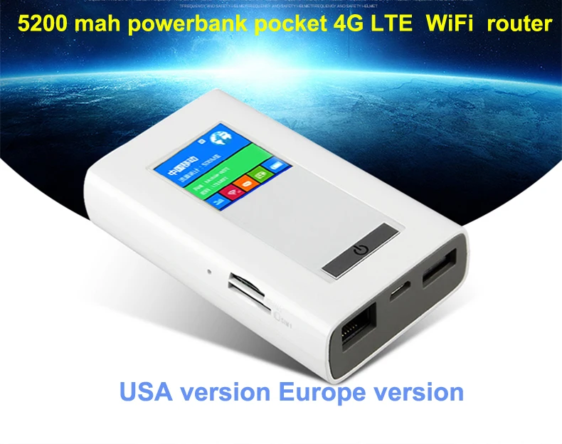 

dual SIM card wireless router LTE wifi dongle modem RJ45 powerbank pocket Hotspot