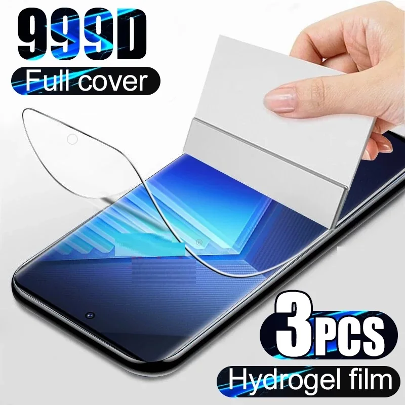 

3PCS Hydrogel Film For Vivo V23 5G Pro Y01 Y21A Y21e Y33 Y33T Y33s 4G Y55 Y75 iQOO 9 SE V21 V21e V23e V25e Screen Protector Film