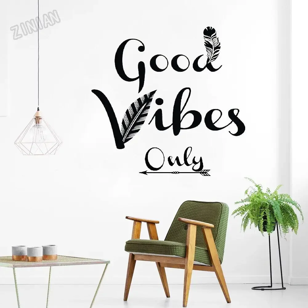 Хорошие вибрации только наклейки на стены виниловые перо стрелка настенные