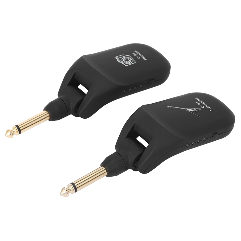 

Wireless Guitar System Built-in Rechargeable 4 Channels Wireless Guitar Transmitter Receiver for Electric Guitar Bass