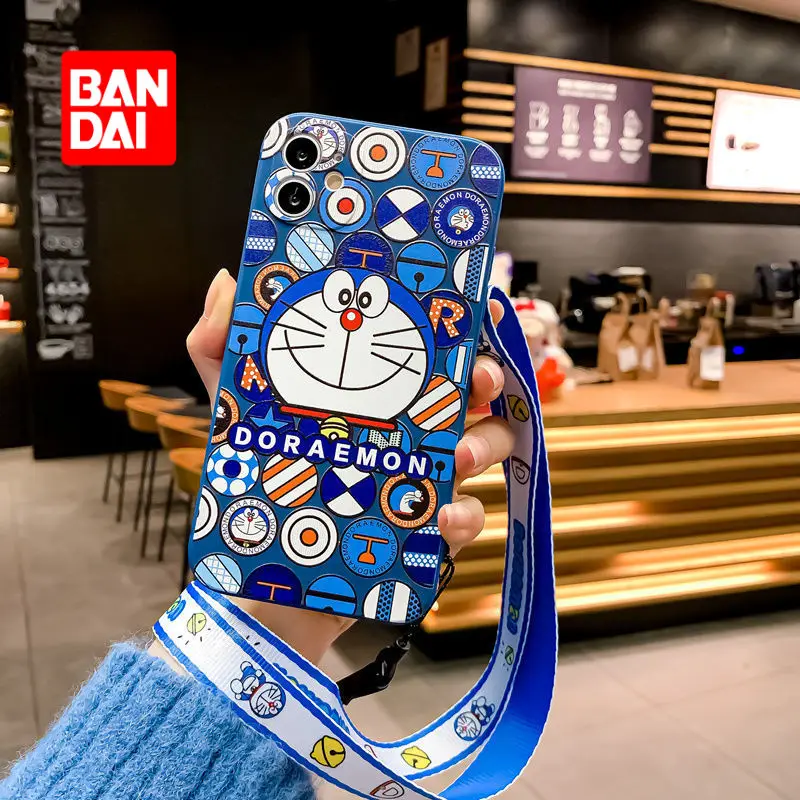 

Bandai Doraemon Protective Case for iPhone 13 13Pro 12 12Pro 11 Pro X XS Max XR 7 8 Plus Cartoon Phone Back Covers Fundas