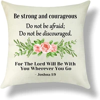 christian bible verse gift for women throw pillow case motivational quote gift cotton linen pillowcase easter prayer gift