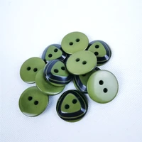 25pcs 15mm irregular light green buttons 2 holes round black diy sewing buttons for clothing accessories sewing supplies