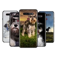 lovely schnauzer dogs for lg k92 k62 k52 k42 k31 k22 k71 k61 k51s k41s k30 k20 g8 g8s g8x thinq black phone case