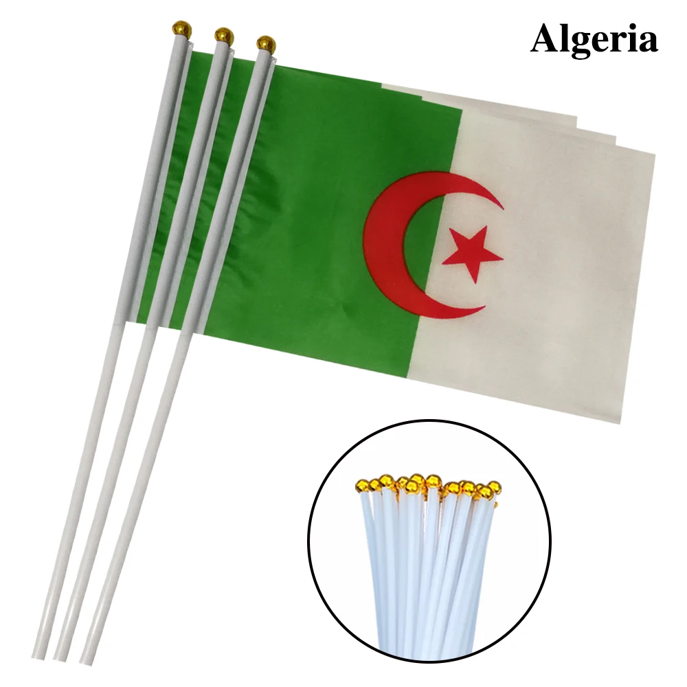 EOODLOVE 10/20/50 шт. 14*21 см алжирский ручной пластиковый флаг уличный праздничный