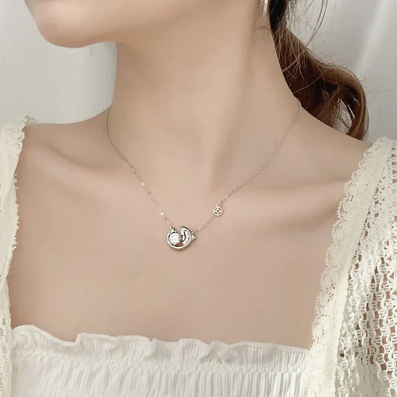 

Оригинальный оригинальный новый 925 Стерлинговое Серебро 1 карат муассанит двойной в форме карпа Женская фотография Мода Exq