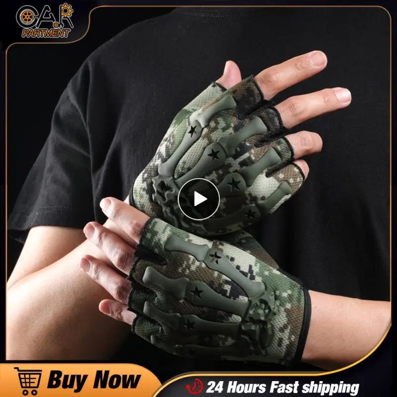 

Men's Half-finger Motorcycles Riding Glovers Summer Riding Protective Gloves Outdoor Sports Cycling Non-slip Breathable Gloves