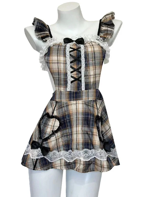 Новые милые девушки сексуальные JK кружевные платья в студенческом стиле модное