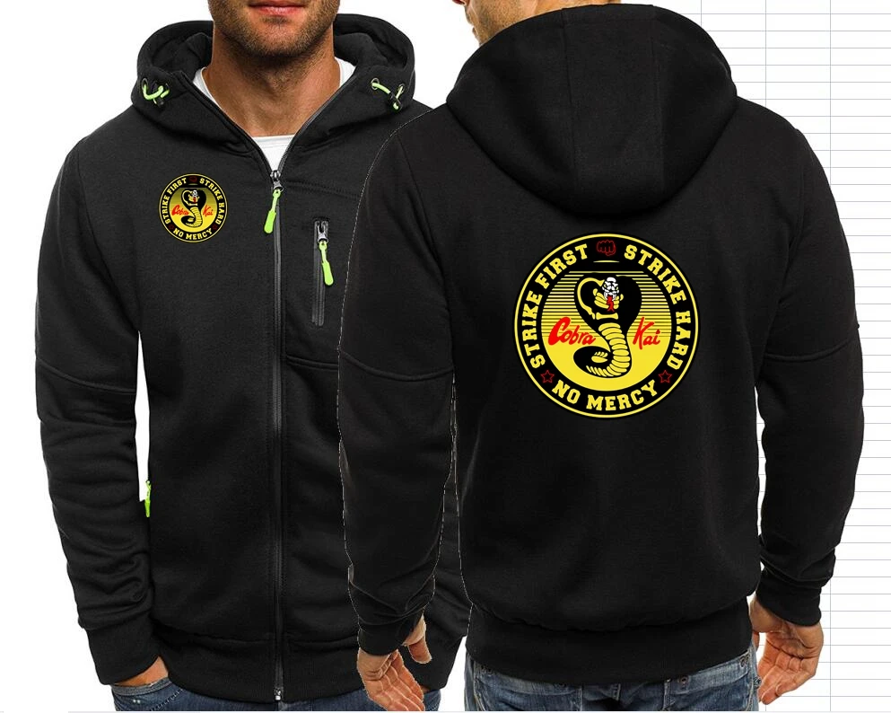 Куртка мужская с капюшоном на молнии 3D эффектом