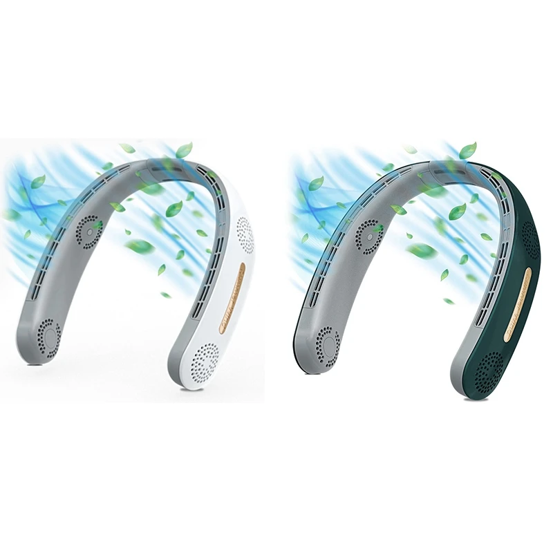 

Neck Fan, 4000Mah Portable Neck Fan 360° Bladeless Cooling Personal Neck Fan Rechargeable Hand-Free Neck Fan