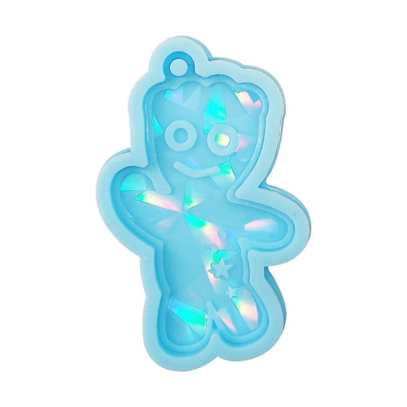 

Cartoon Resin Mold Doll-Silicone Mold Rainbow Light Effect Keychain