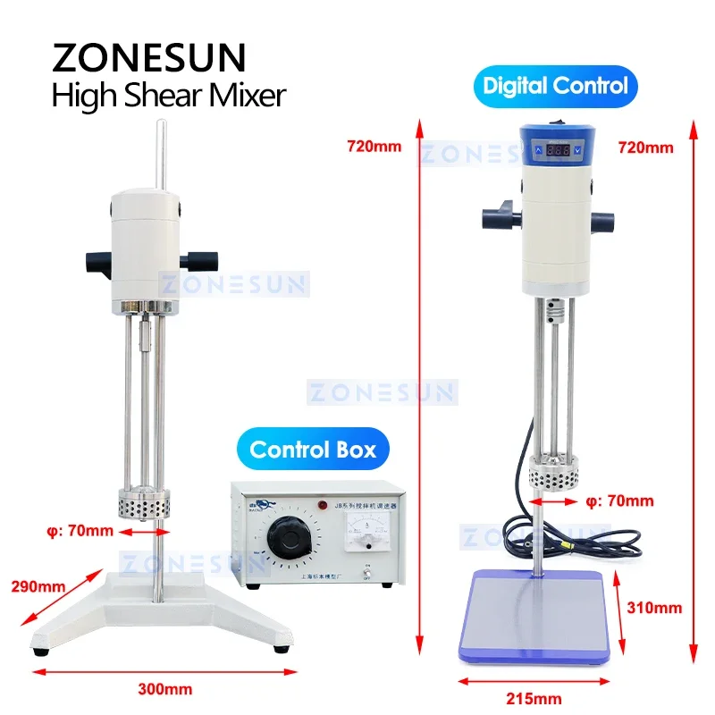 ZONESUN ZS-J300 Эмульгирующий миксер для косметики Иммильные жидкие коллоиды Эмульсия