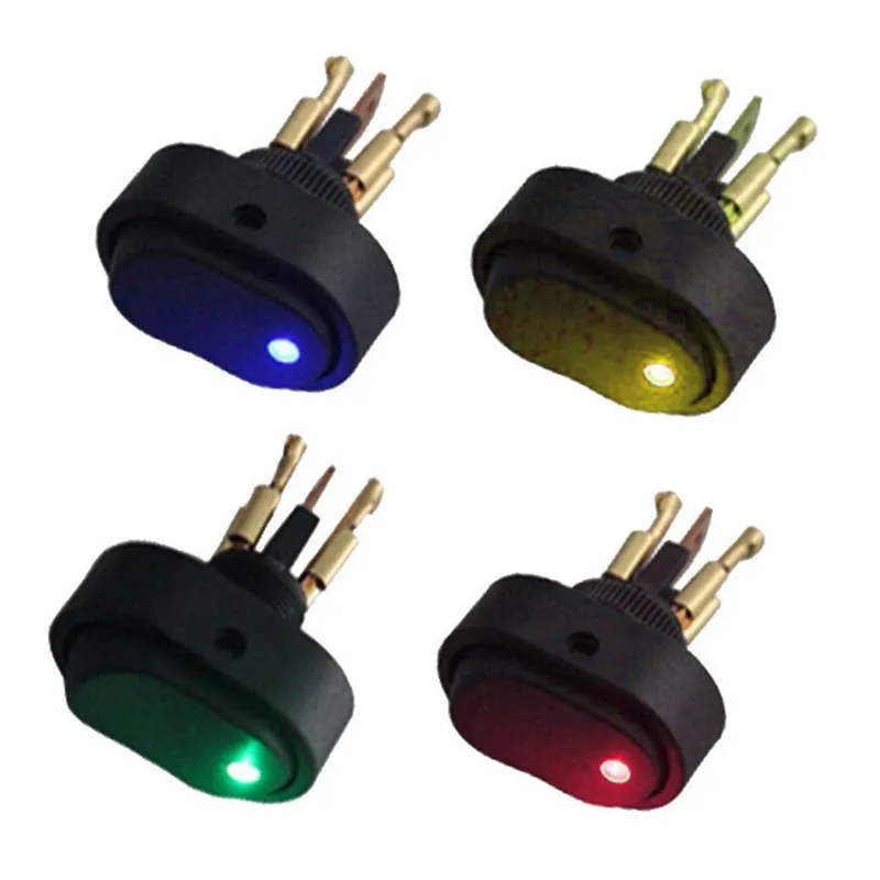 

New 1pc Green LED Light 12V 30A Car Boat Auto Rocker SPST Toggle ON/OFF switch