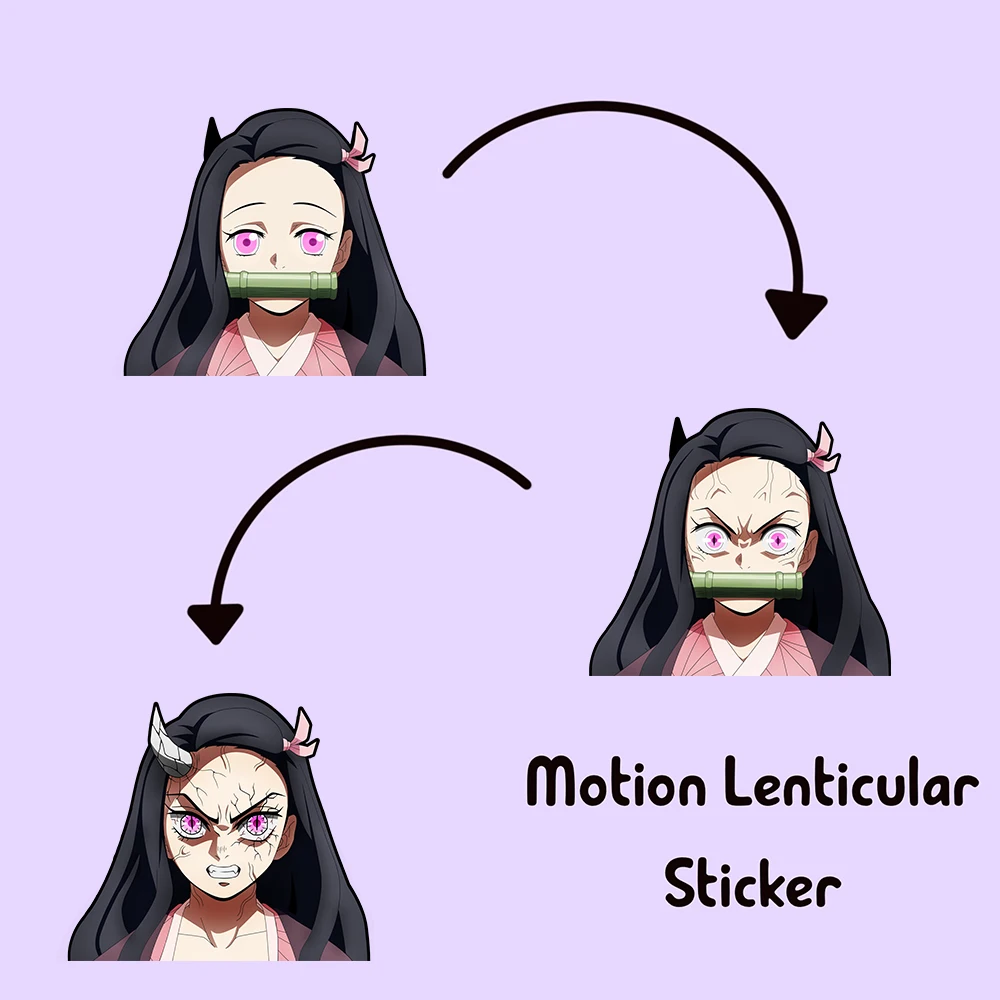 

Nezuko Motion Sticker Demon Slayer Anime Car Decals Waterproof Decals for Cars,Laptop, Refrigerator, Etc