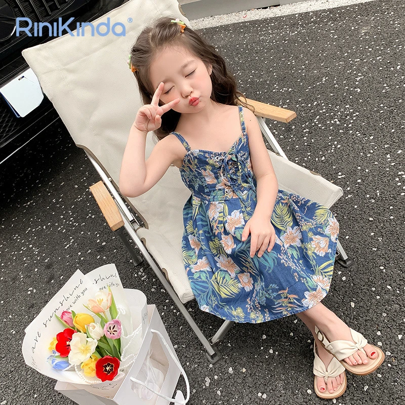 

2023 New Baby Girls Floral Dress Summer Fashion Kids Dresses Children Flowers Party Vestidos Cute Clothing for Girls