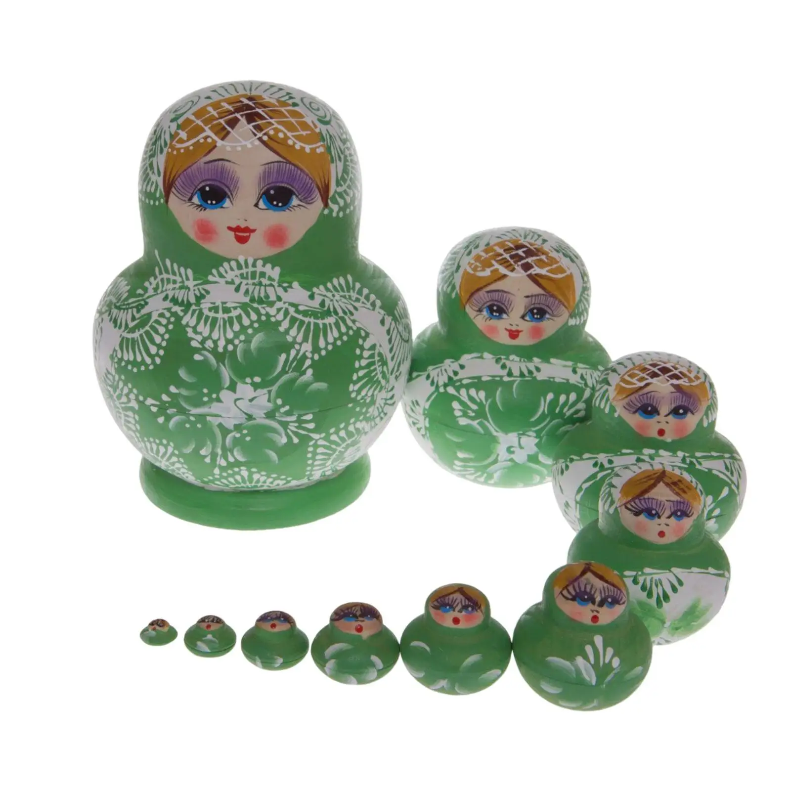 

10Pcs Matryoshka Doll Nested Doll Figures for Desktop Shelves Living Room