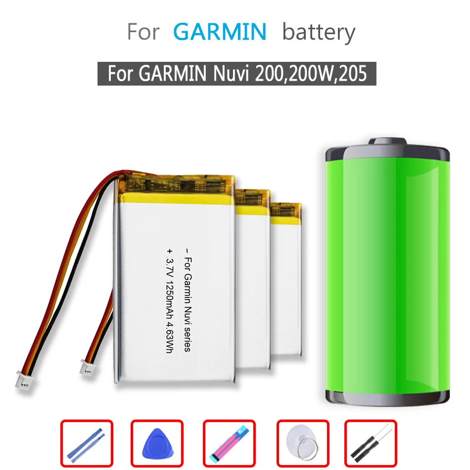 

361-00019-11 1250mAh Battery For GARMIN Nuvi 200,200W,205,205T,205W,205WT,250,252W,255,255T,255W,255WT,260,260WT,265WT,270 GPS