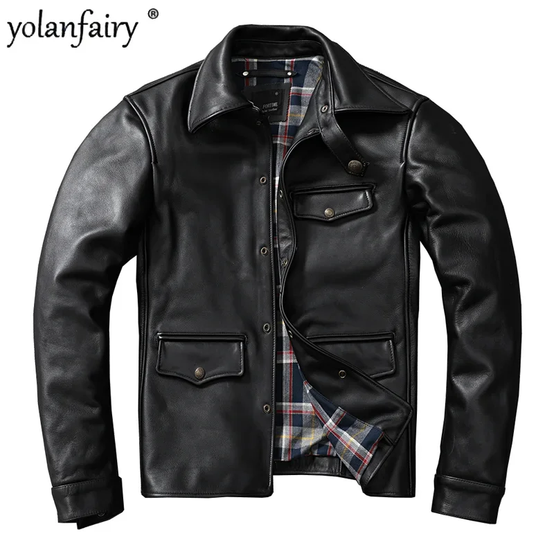 

Куртка мужская из натуральной кожи, окрашенная воском, 5XL F