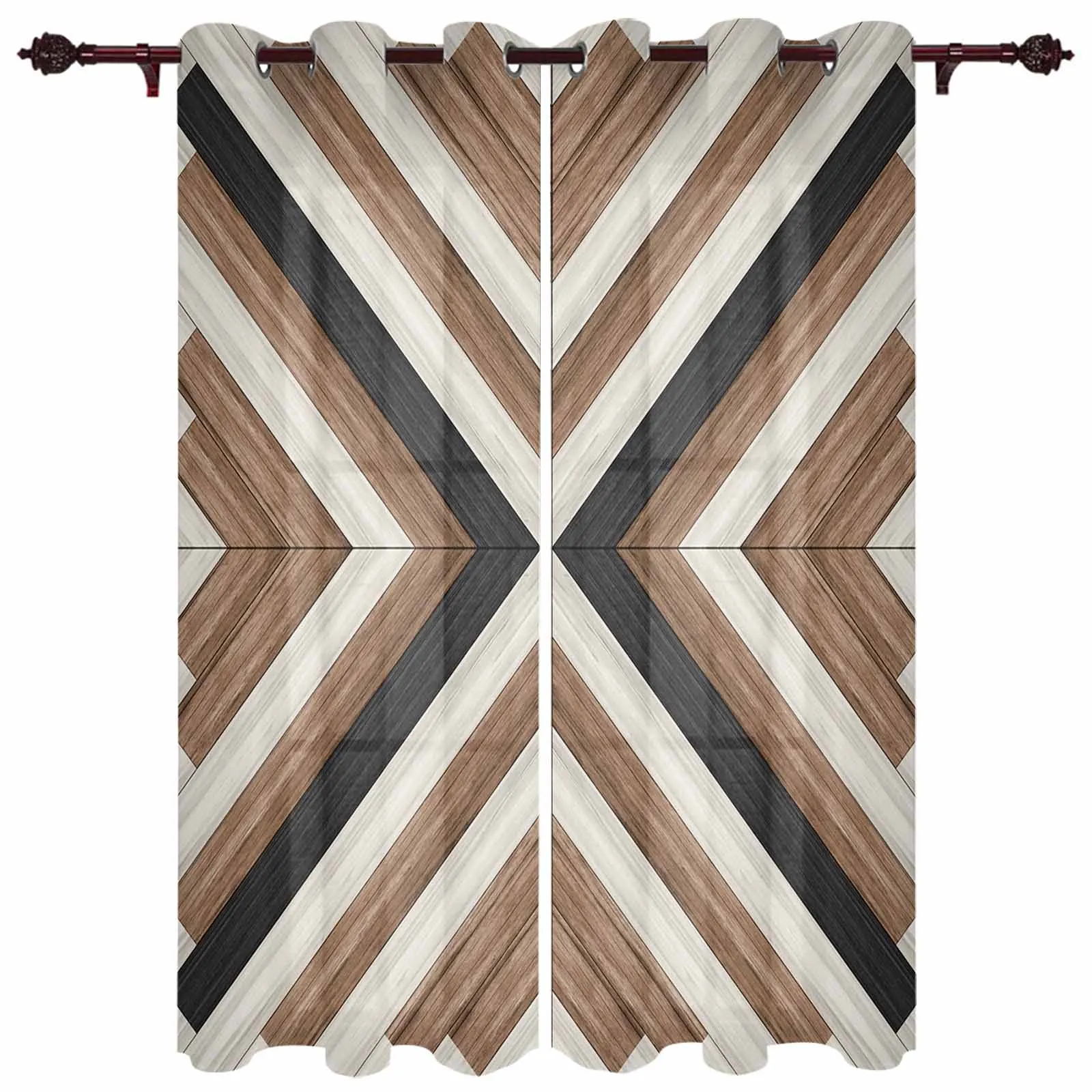 Ацтекские богемные деревянные текстурные современные оконные шторы для