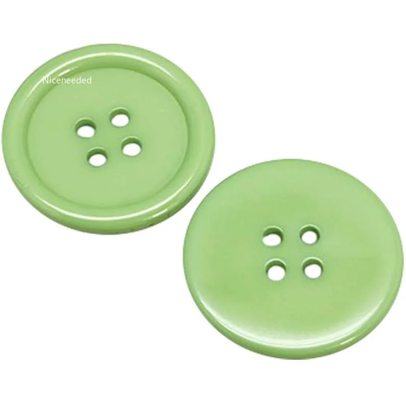 

Resin Buttons Dyed Flat Round DarkSeaGreen Resin Buttons for Knitting DIY CraftsAbout 20x3mmHole 2mm
