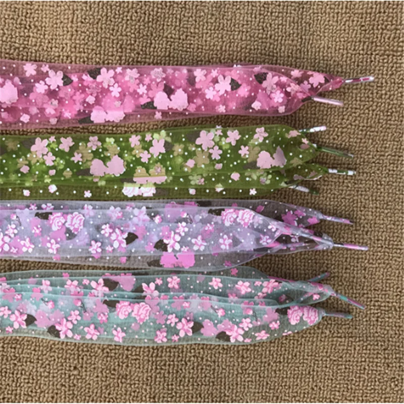 

1Pair 120CM Snowflake Yarn Flat Satin Silk Ribbon Shoelaces Shoe Laces Sneaker Party Sport Shoes Lace Strings