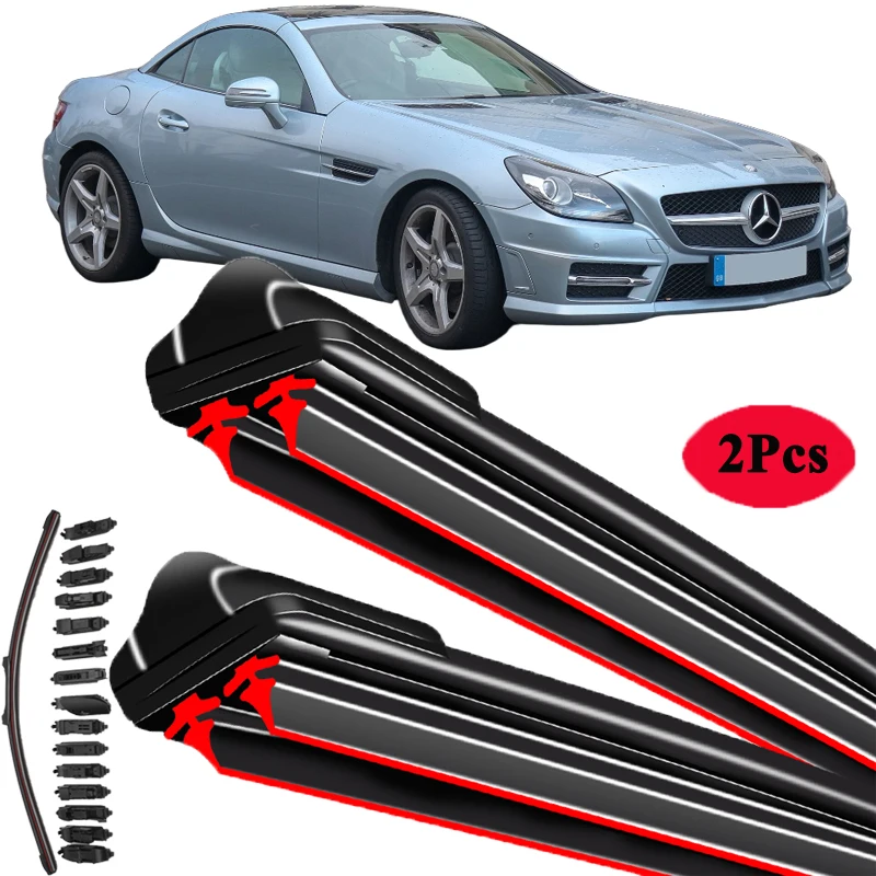 

Щетки для автомобилей Mercedes Benz SLK Class R170 R171 R172 200 230 250 280 300 320 350 32 55 AMG, двойные резиновые стеклоочистители