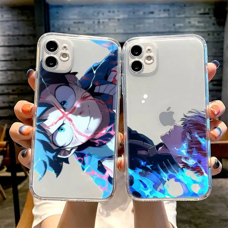 

Anime My Hero Academia Phone Case For iphone 13 12 11 8 7 plus mini x xs xr pro max Transparent soft