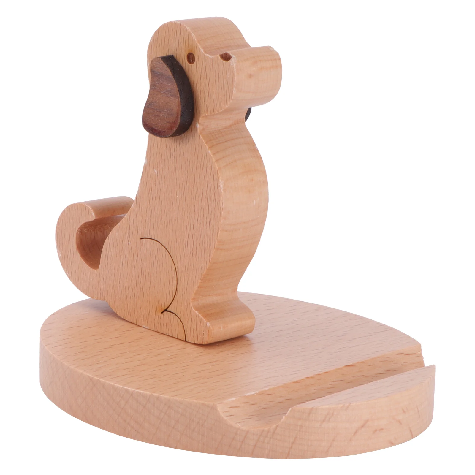 

Stand Holder Desk Cell Wooden Dog Animal Tablet Mobile Wood Cartoonfor Cat Cute Creative Desktop Accessories Universal Puppy