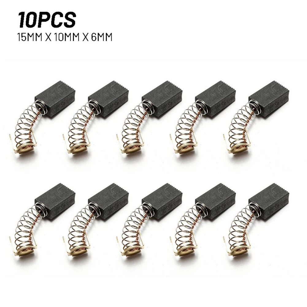 

Durable No-Worn Carbon Brush Motor Restore Electric Braked Motor 10pcs 15mm X 10mm X 6mm Fix Intermittent Motors