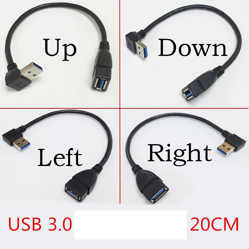 

Удлинительный Кабель USB 3,0 под углом 90 градусов, 1 шт.