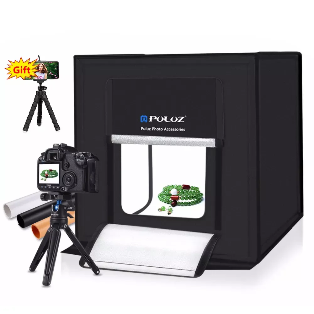 

PULUZ 40*40cm Mini LED Photo Studio Softbox Photography Soft Box EU Plug LED Photo Box Lighting Studio Shooting Tent Box Kit
