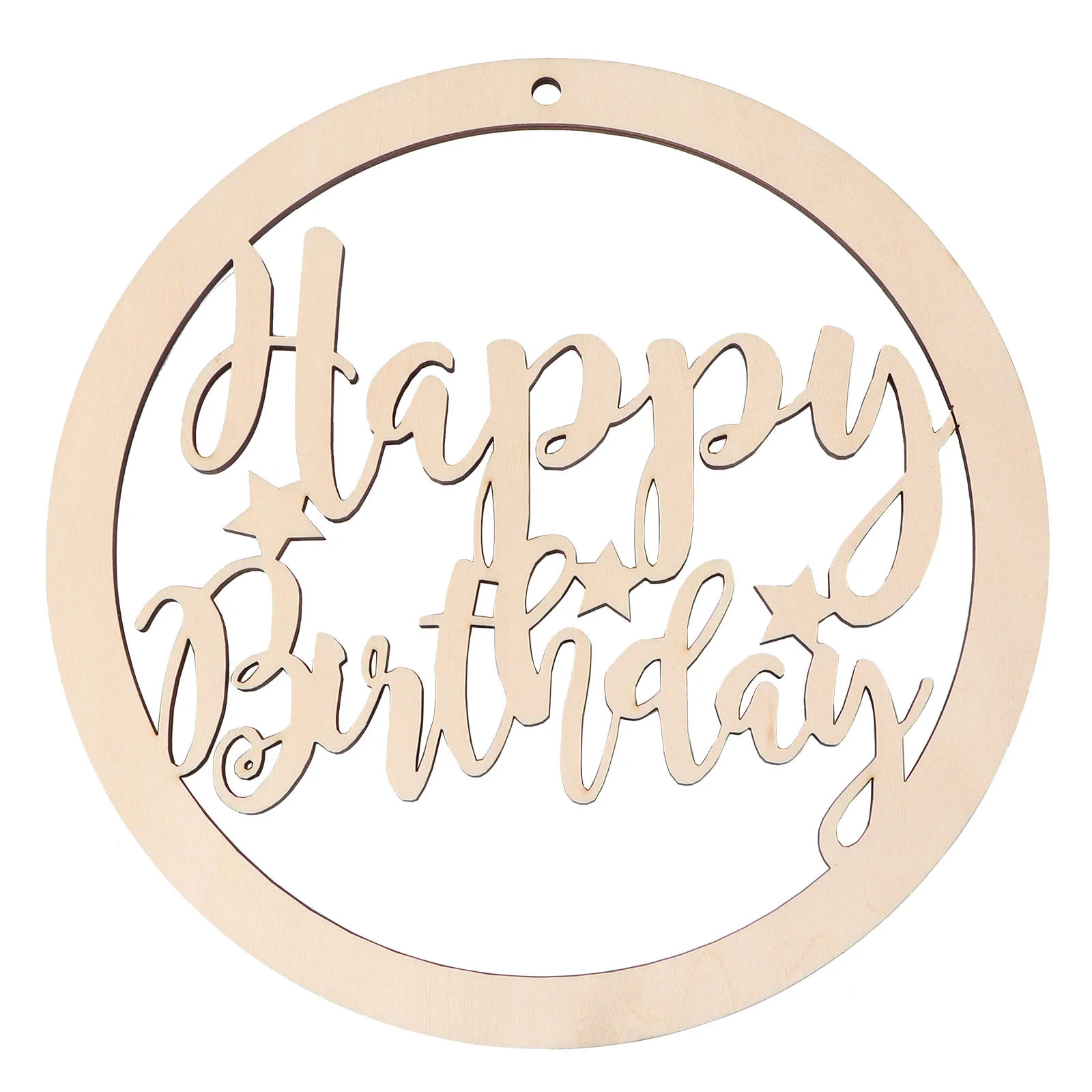 

Birthday Sign Hanging Wooden Happy Plaque Board Wall Wood Tag Party Signs Ornament Embellishments Door Supplies Banner Cutouts