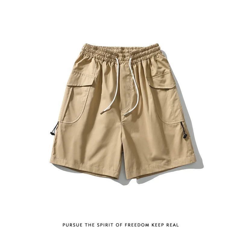 

High quality Straight Ami Kaji Multi Pocket Workwear Shorts Men's Fashion Brand Hip Hop Loose Wide Leg Casual Pants