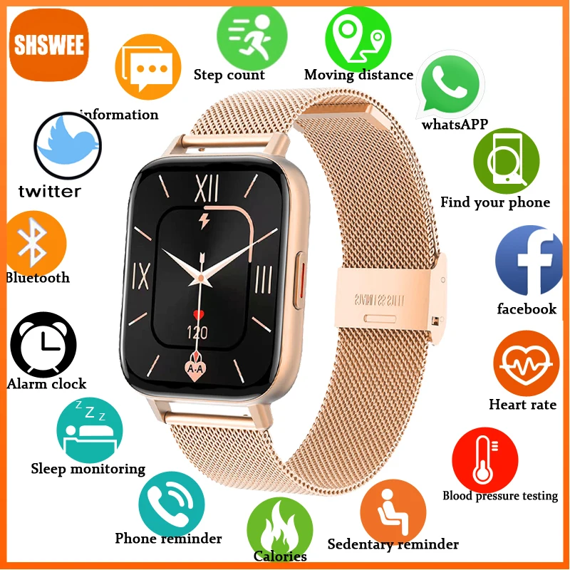 

Смарт-часы с Bluetooth, 1,69 дюйма, водостойкие, IP67