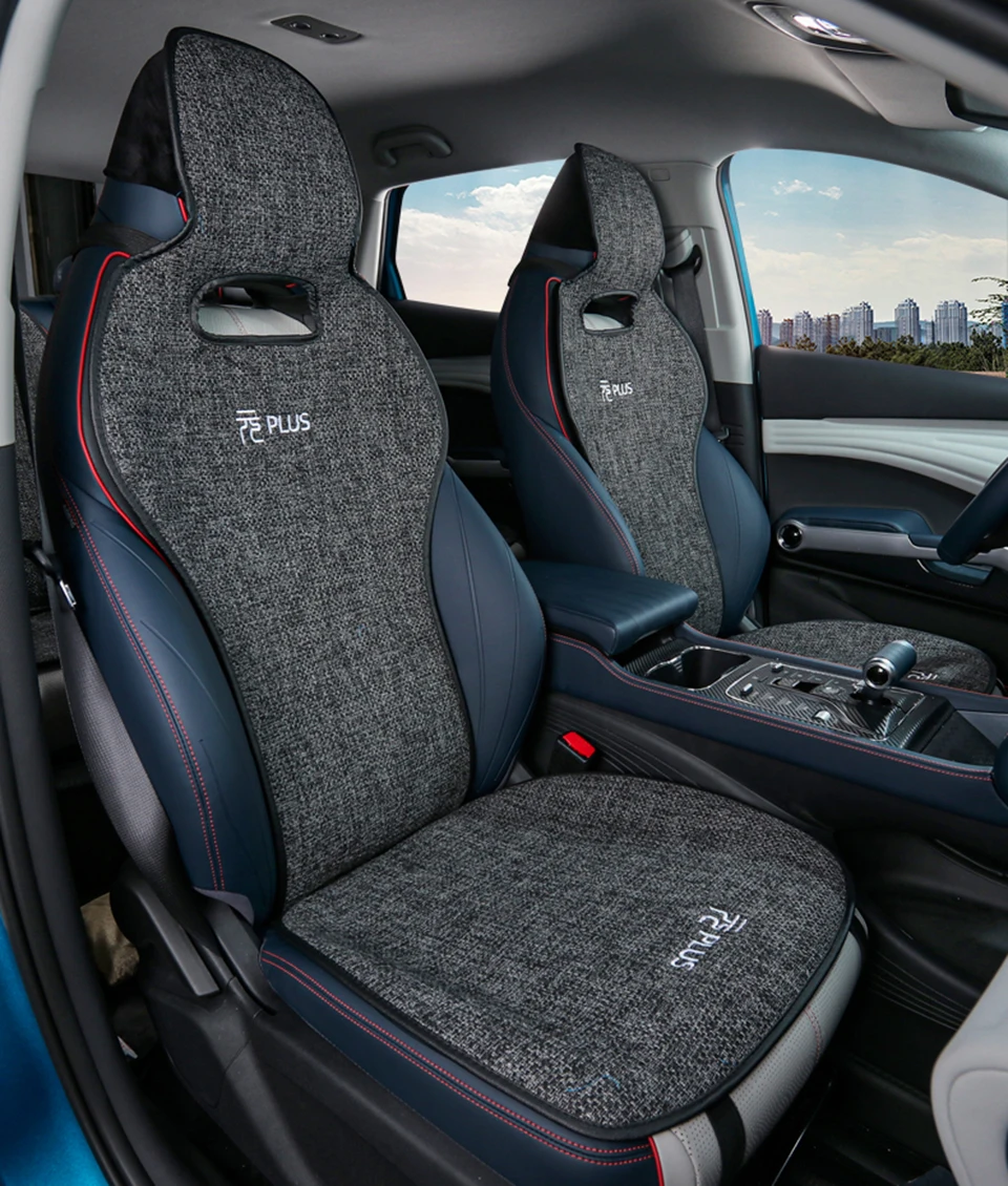 

Чехол для автомобильного сиденья BYD Atto 3 юаня Plus, высококачественный полный комплект чехлов для стайлинга автомобиля, льняные аксессуары дл...