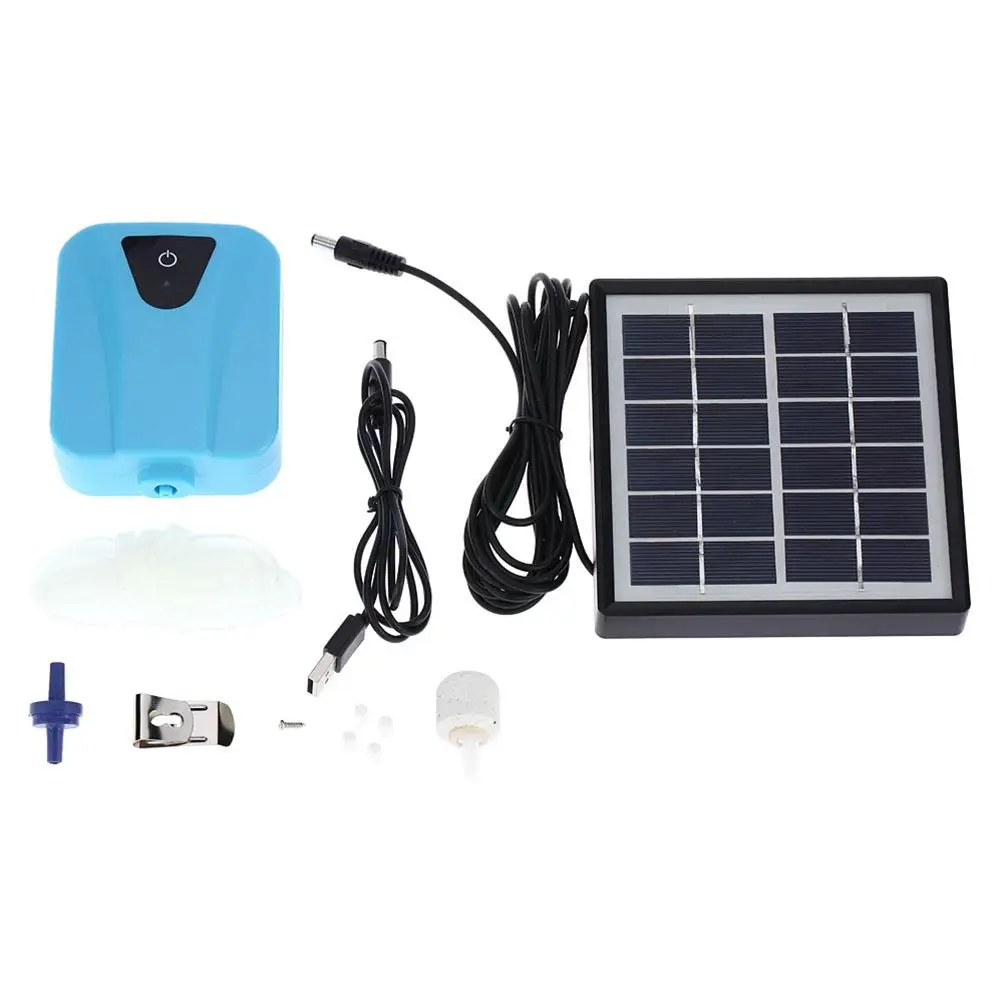 

Solar Powered Oxygenator Water AC/DC Oxygen Pump Pond Aerator Aquarium Airpump Constant Voltage/Current Charging