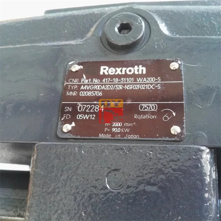 4171831101 колесный погрузчик A4VG90 гидравлический насос для WA200-5 417-18-31101