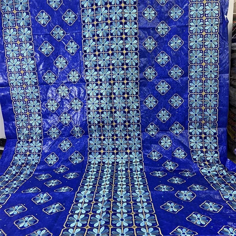 

Latest Fashion Embroidery African Bazin riche Brode High Quality French Lace Fabrics Cotton Nigerian Basin Lace Fabric 5Yards
