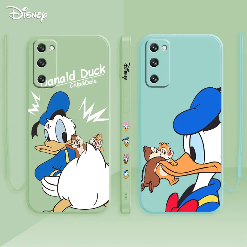 

Donald Duck Cute Cover For Samsung Galaxy S22 S21 S20 FE S10 Plus S9 S8 Note 10 Lite 20 Ultra 5G Liquid Silicone Phone Cases