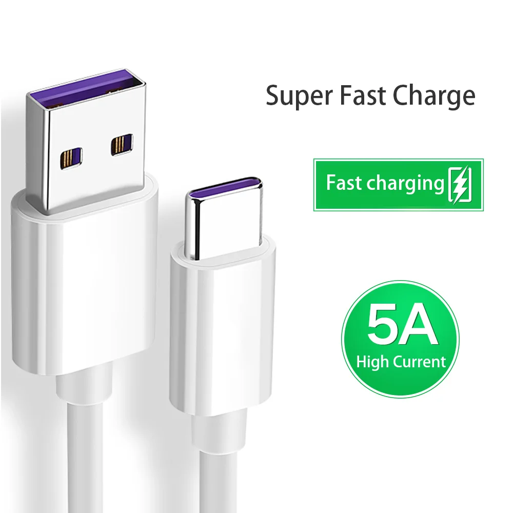 

USB Type C кабель для Samsung S22 S21 S20 Xiaomi 12 Pro Note 10 9 Pro, 5 А