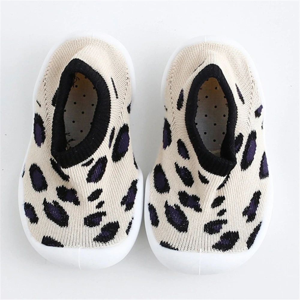

Baby Cartoon Anti-skid Floor Socks Spring and Autumn Leopard Print Children's Rubber Sole Shoes Baby Toddler Fashion Sock Shoes