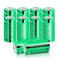 10pc pkcell 23 aa ni mh batteries 1 2v nimh rechargeable battery industrial flat top 650mah