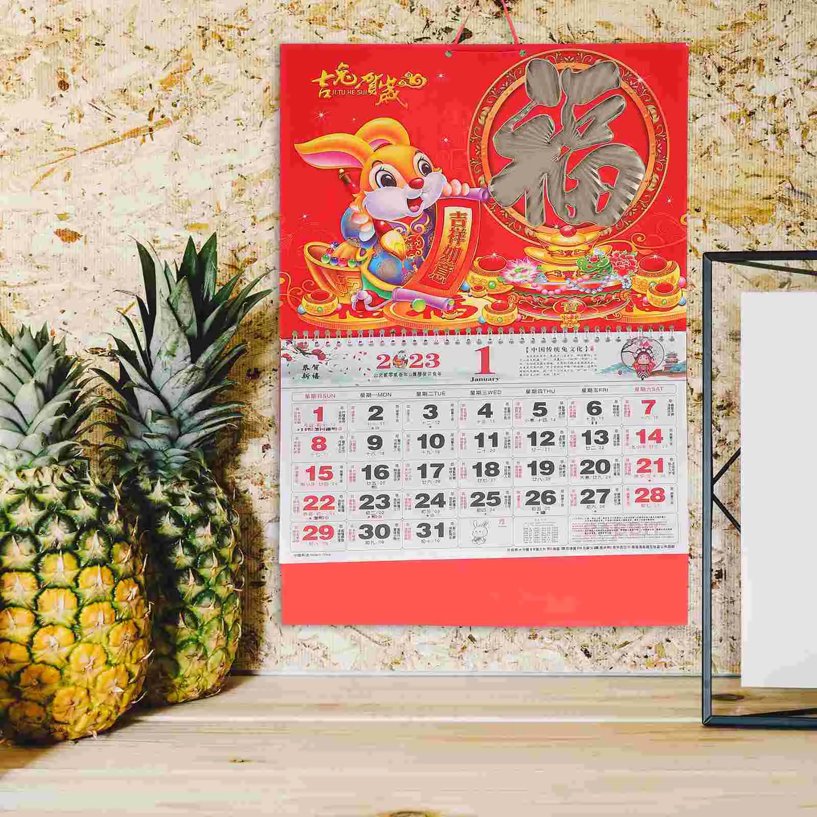 

Calendar Year Chinese Wall Rabbitnew The Hanging Lunar Monthly Plannercalendars Schedule Festival Spring Decor Home Traditional