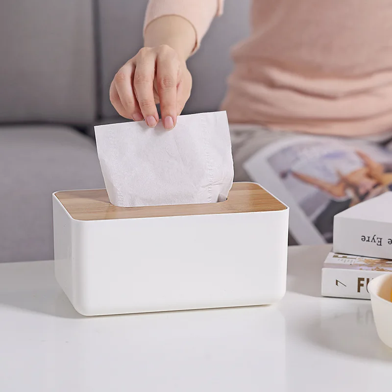 

Японская коробка для салфеток с деревянной крышкой, держатель для туалетной бумаги, простой стильный Домашний Автомобильный держатель для ...